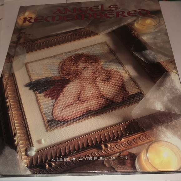 Angels Remembered Cross-Stitch Book - a leisure arts book- 1990s - gently used - Picture 1 of 12